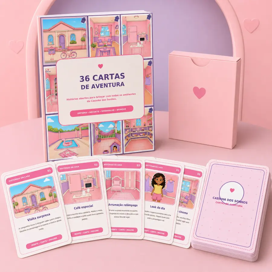 Mockup das 36 Cartas de Aventura